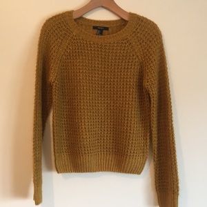 Forever21 mustard yellow knit sweater